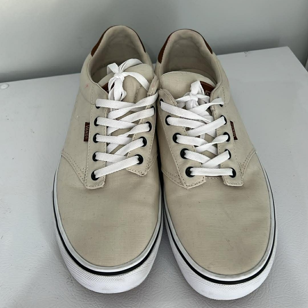 Vans Atwood Deluxe  Men's Beige Canvas Sneakers